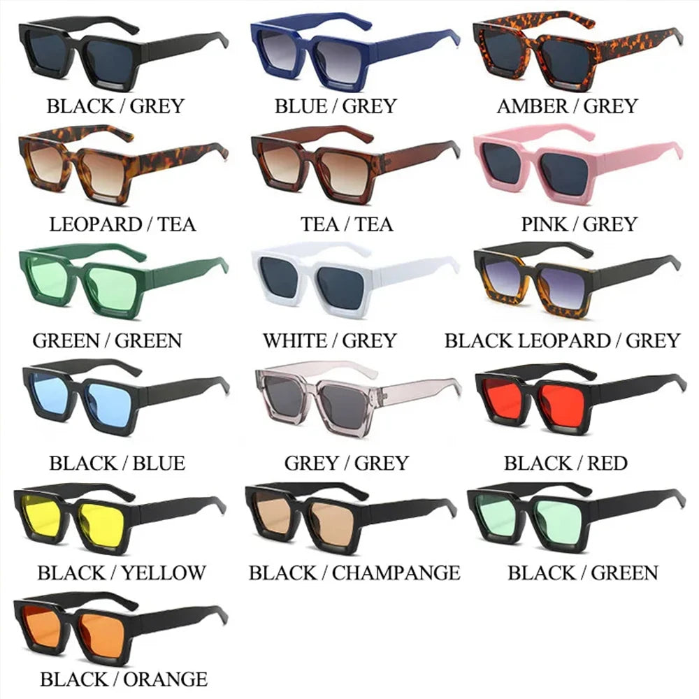 JNPCXI Fashion Square Women Luxury Sunglasses Retro Green Brand Designer Men Trending Sun Glasses Shades UV400