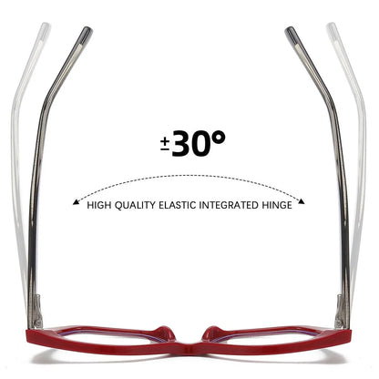 Luxury Brand Designer Women Fashion Cat Eye Anti Blue Light Glasses Double Color Large Frame Lady's Prescription Eyewear Frames