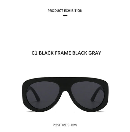 Oversized Oval Pilot Shield Sunglasses Women Big 2025 Luxury Brand Retro Y2K Punk Mirror Sun Glasses For Ladies Shades UV400