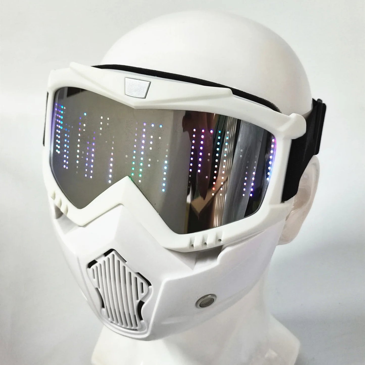 Punk Cyber Bluetooth App Led Mask Party Magic Flash Carnival Led Matrix Display Board Programmable Text Animation Light Glasses