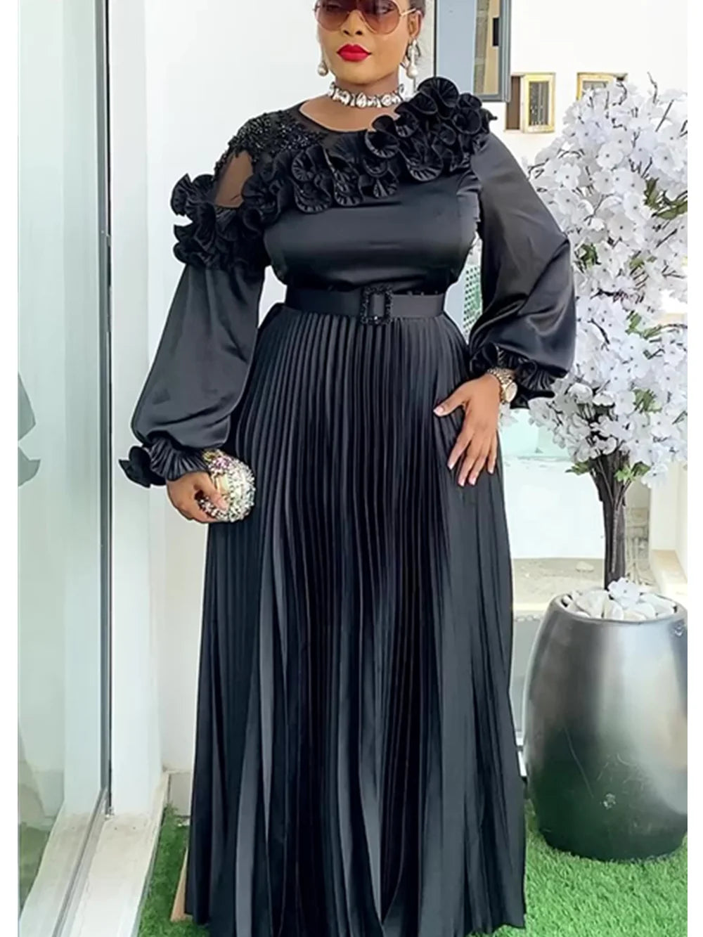 Plus Size African Party Dresses for Women 2026 New Fashion Dashiki Ankara Wedding Evening Gown Elegant Turkey Muslim Maxi Dress