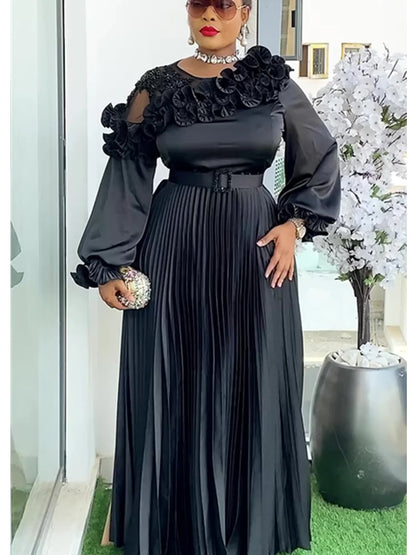 Plus Size African Party Dresses for Women 2026 New Fashion Dashiki Ankara Wedding Evening Gown Elegant Turkey Muslim Maxi Dress