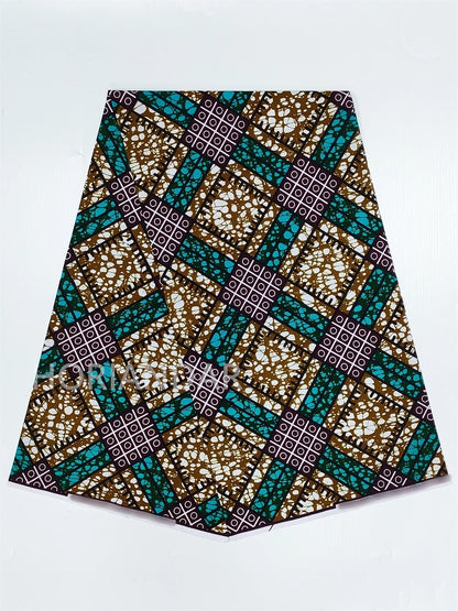 Veritable Guaranteed Dutch Hollandais Quality Prints Pagne African Fabric Dress Real Wax 100% Cotton 6 Yards
