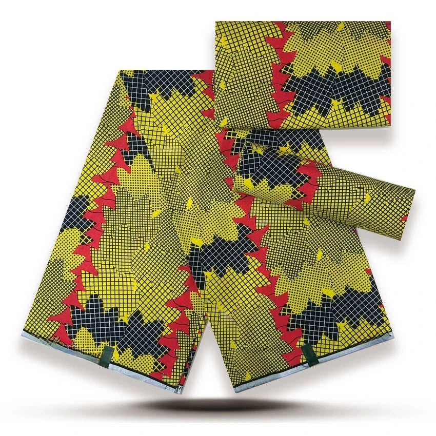 African Wax Fabric Lastest Prints Cotton Material High Quality Pagne Origin Real Ankara Gold Printed For Sewing Wedding Dress