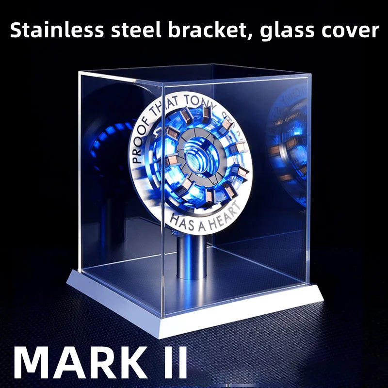 Avenger Iron Man Mk1 Arc Reactor Tony Stark Heart Of Mark Figure Led Light Model Superhero 1:1 Cosplay Toys Chest Lamp Kids Gift