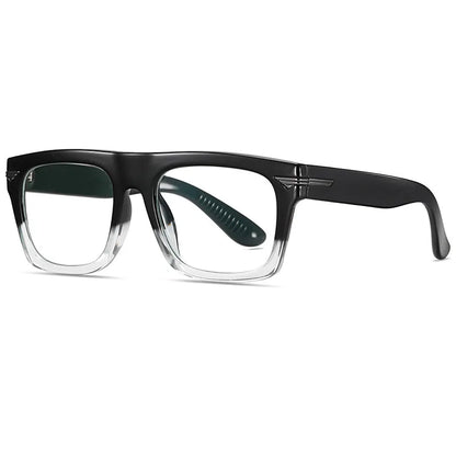 AUECMOI Vintage Men Square Glasses TR90 Frame Myopia Customizable Prescription Anti Blue Ray Optical Photochromic Eyeglasses