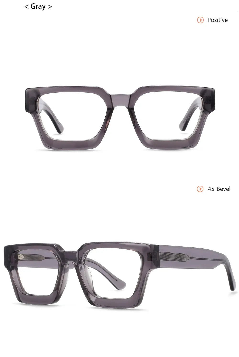 54290 High Quality Acetate Optics Glasses Frame Retro Square Eyewear Designer Luxury Prescription Glasses Frames Optical Eyewear