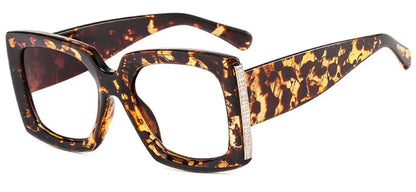 Retro Oversized Reading Glasses Women Men Luxury Brand Green Flower Square Computer Glasses Anti Blue Light Elderly Eyeglasses