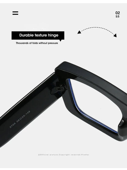 Anti Blue Light Square Thick Frames Reading Glasses Men Women Finished Presbyopic Eyewear Clear Len Prescription Optical Glasses