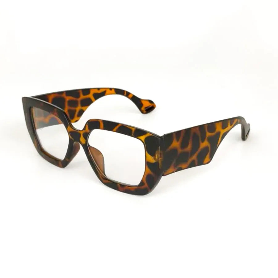 1pc Women's Square Large Frame Fashion Flat Mirror Summer Autumn Daily Travel School Decoration Glasses