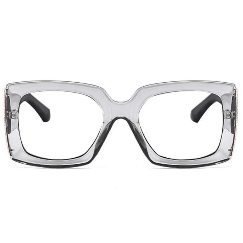 Retro Oversized Reading Glasses Women Men Luxury Brand Green Flower Square Computer Glasses Anti Blue Light Elderly Eyeglasses