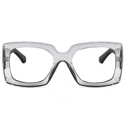Retro Oversized Reading Glasses Women Men Luxury Brand Green Flower Square Computer Glasses Anti Blue Light Elderly Eyeglasses