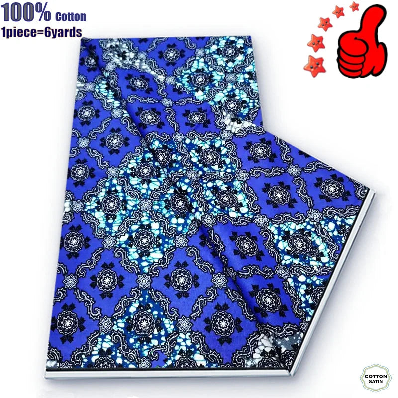 Guaranteed Veritable African Real Wax Prints Fabric Ghana Style Ankara Wax Tissu Pagne 100%Cotton Soft Design Nigeria Wax Fabric