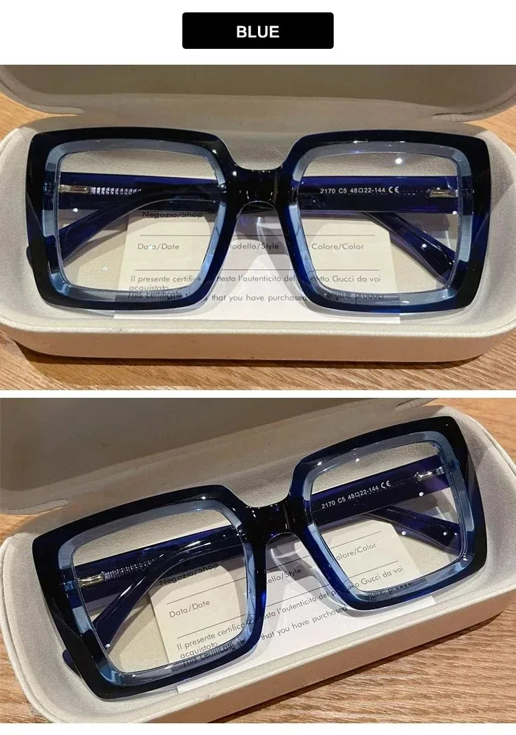EYORA Oversize Fashionable Reading Glasses Anti Blue Ray Myopia Eyewear Progressive Photochromic Prescription Optical Glasses