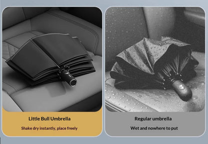 Fully automatic extra-large umbrella, thickened, reinforced, windproof, designed for heavy rain, reverse folding umbrella