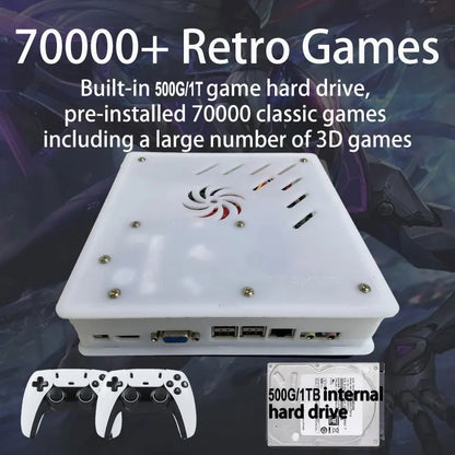 2026 I3-3110M X8 Retro Video Game Console 1TB Plug and Play 4K With 70000+Games 60 Emulators For Wii PS2 N64 PSP GameCube XBOX