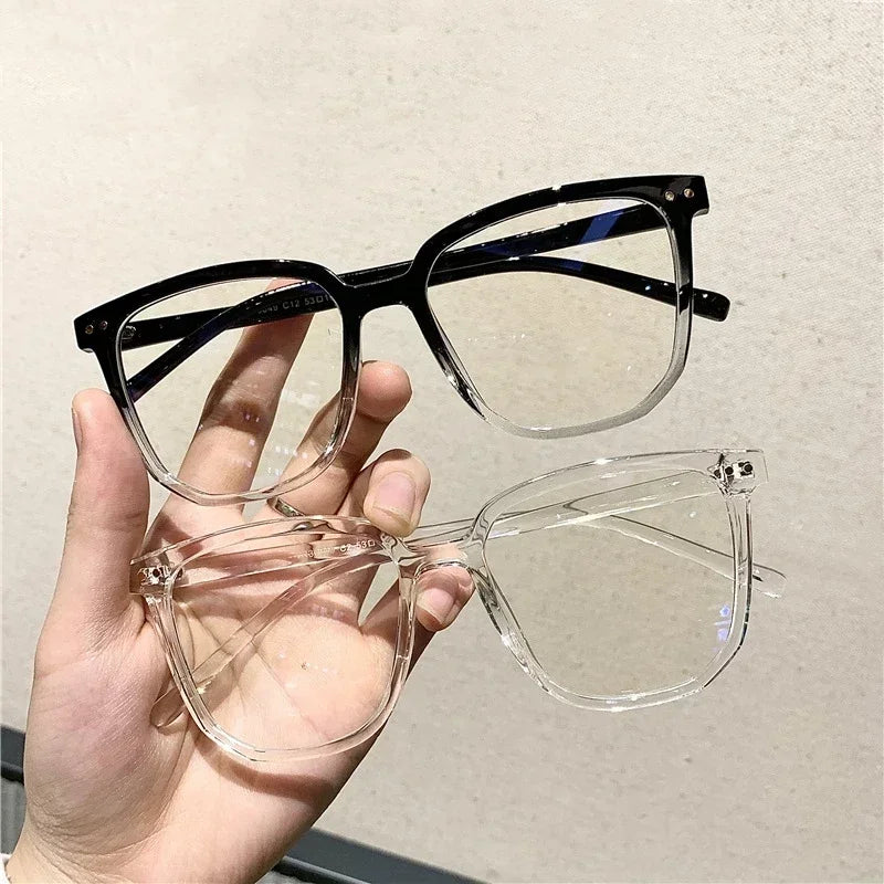 Fashion Square Large Frame Blue Light Blocking Reading Glasses Retro Men Women Presbyopia Glasses Unisex Far Sight Eyewear