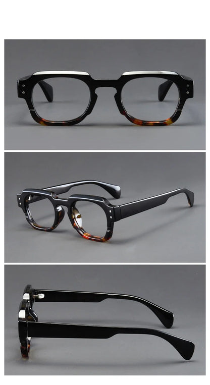 Korean Style Trendy Retro Square Irregular Glasses Frame Versatile Anti-Blue Light Glasses for Men and Women