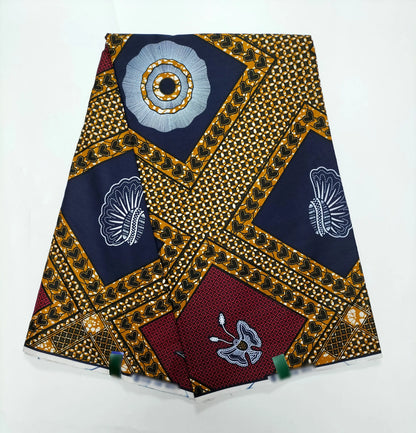 2025 Newest Ankara Real Wax Fabric Guaranteed Veritable African Wax Print Pagne Fabric 100% Cotton 6 Yards Ghana Style Dresses