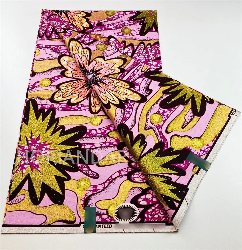 2026 Grand Super Original African Wax Fabric High Quality Nigerian Print Ankara Fabric For Sewing 6 Yard Women Dress 100% Cotton