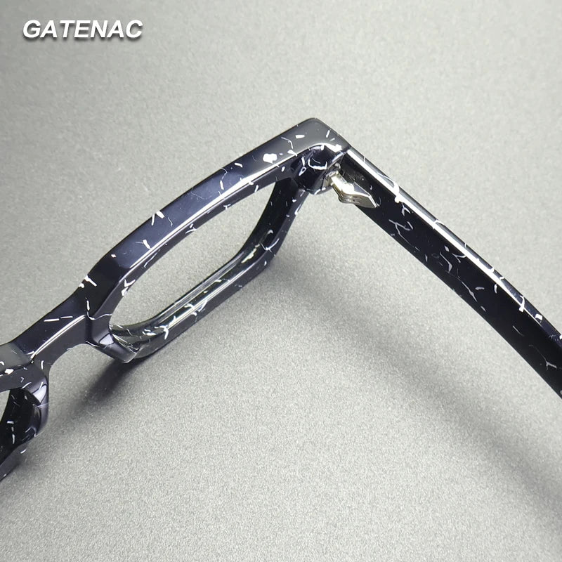 Gatenac Acetate Reading Glasses Handmade Photochromic Anti Blue Light Prescription Glasses Frame Men Progressive Myopia Eyewear