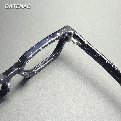 Gatenac Acetate Reading Glasses Handmade Photochromic Anti Blue Light Prescription Glasses Frame Men Progressive Myopia Eyewear