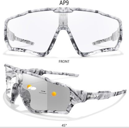 POAT Brand New Style Photochromic Sunglasses Sports Men Women MTB Bike Bicycle Eyewear Cycling Fishing Running Glasses
