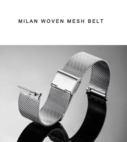 Unique Business Men Watch Fashion Auto Date Stainless Steel Strap Quartz Wristwatch Man Gifts For Him Calendar Clock
