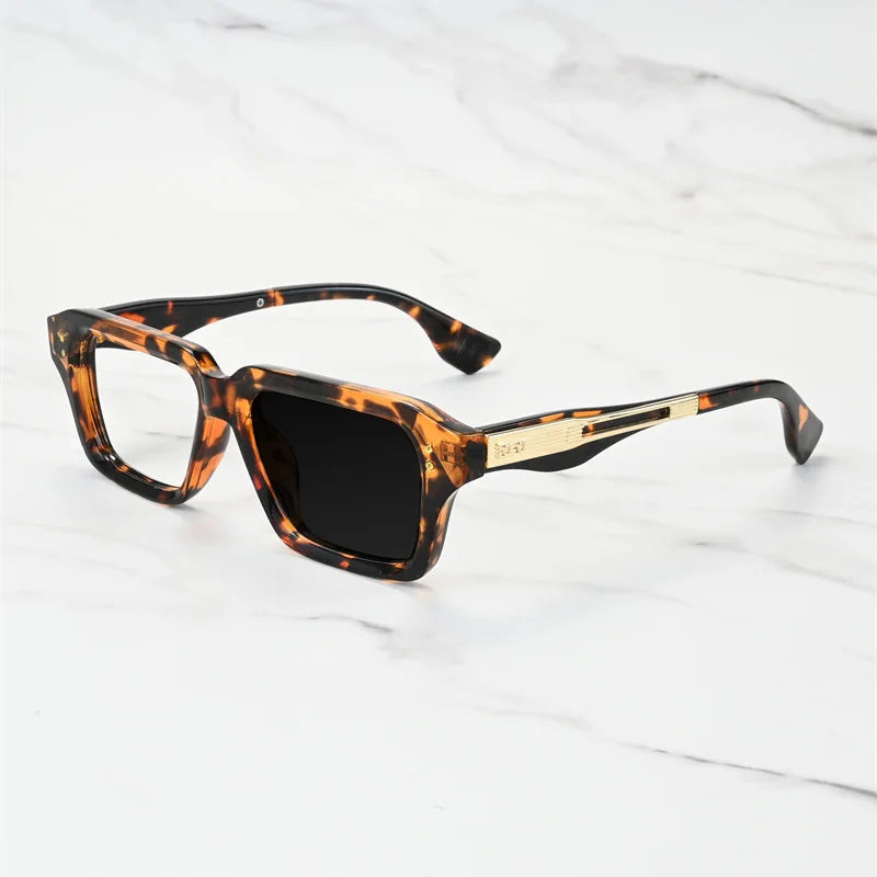 New Brand Design Square Alloy Frame Myopia Glasses Prescription Photochromic Anti Blue Light Women Shortsight Eyewear 0 to -6.00