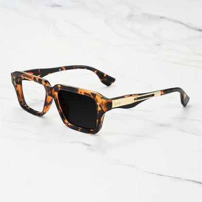 New Brand Design Square Alloy Frame Myopia Glasses Prescription Photochromic Anti Blue Light Women Shortsight Eyewear 0 to -6.00