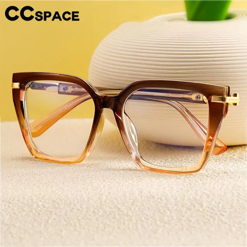 R57522 Women Tr90 Blue Light Blocking Glasses Frame Comfortable Spring Hinge Presbyopia Eyeglasses Customizable Diopters