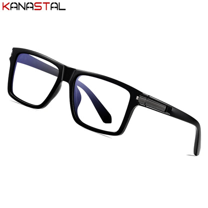 Men Optical Reading Glasses Prescription CR39 Lenses Myopia Eyewear Women Blue Light Blocking Computer TR90 Big Eyeglasses Frame