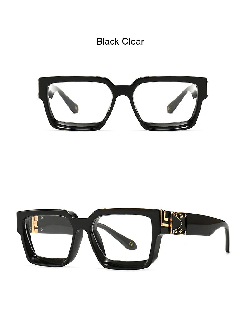 Anti Blue Light Unisex Transparent Computer Glasses With Diopter Minus 0 -1.5 -6.0 Luxury Brand Clear Myopia Square Eyeglasses