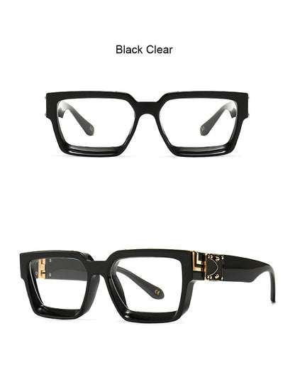 Anti Blue Light Unisex Transparent Computer Glasses With Diopter Minus 0 -1.5 -6.0 Luxury Brand Clear Myopia Square Eyeglasses