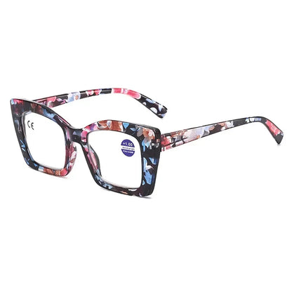 2025 New Fashionable Large Frame Women's Presbyopia Glasses High Definition Texture Neutral Color Anti Blue Light Glasses