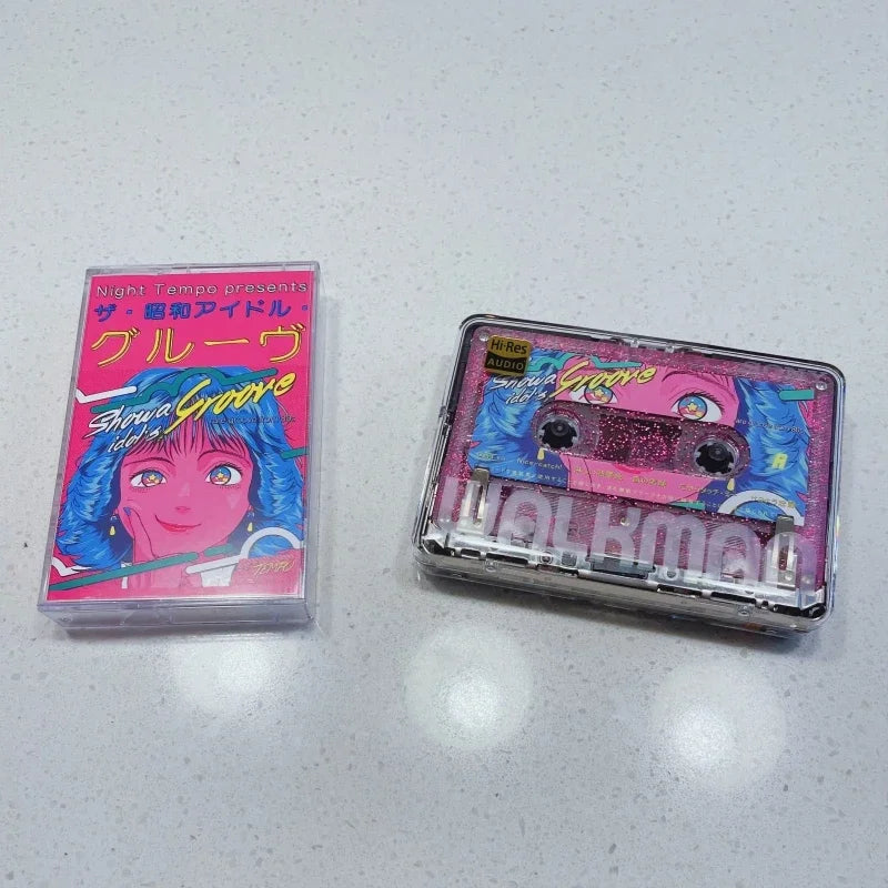 Steam Wave Retro Night Tempo Presents Showa Vaporwave Music Tape Confused Teenager Cosplay Soundtracks Box Cassette Walkman Tape