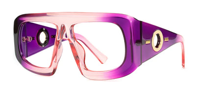Big Square Anti Blue Light Reading Glasses Elegant Luxury Green Purple Gradient Eyeglasses Frames Prescription Hyperopia Eyewear