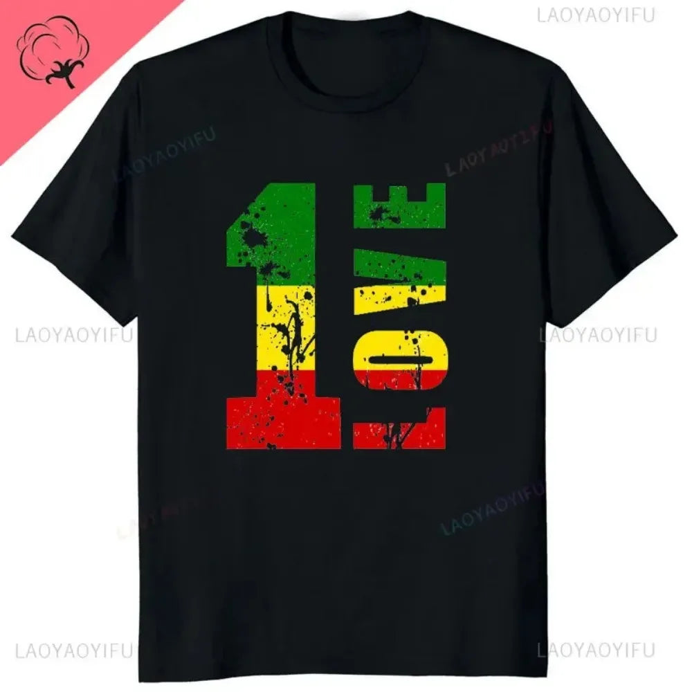 Hipster Reggae Africa Map Rasta Regae Music Vintage T Shirt Clothes 90s Hipster Short Sleeve T-shirts for Men Cotton Cool Tshirt