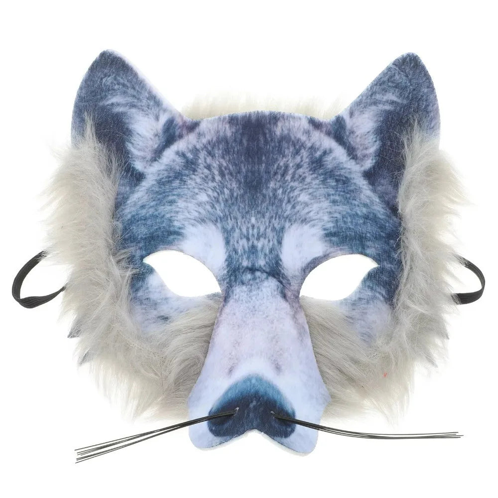 High Quality PVC Halloween Party Mask Full Face Realistic Animal Face Cosplay Prop Durable Lightweight Dress Up Masks
