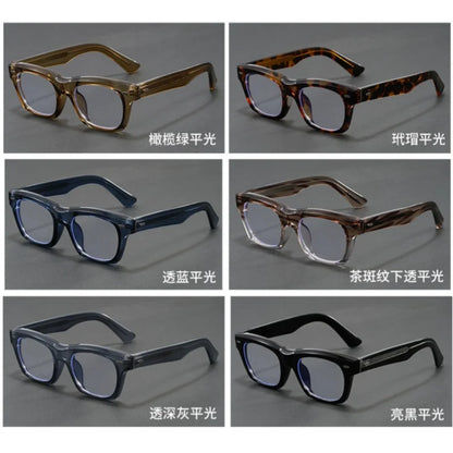 Japanese Square Glasses Frame Men Fashion Anti Blue Light Reading Glasses Men Good Quality Full Rim Eyewear