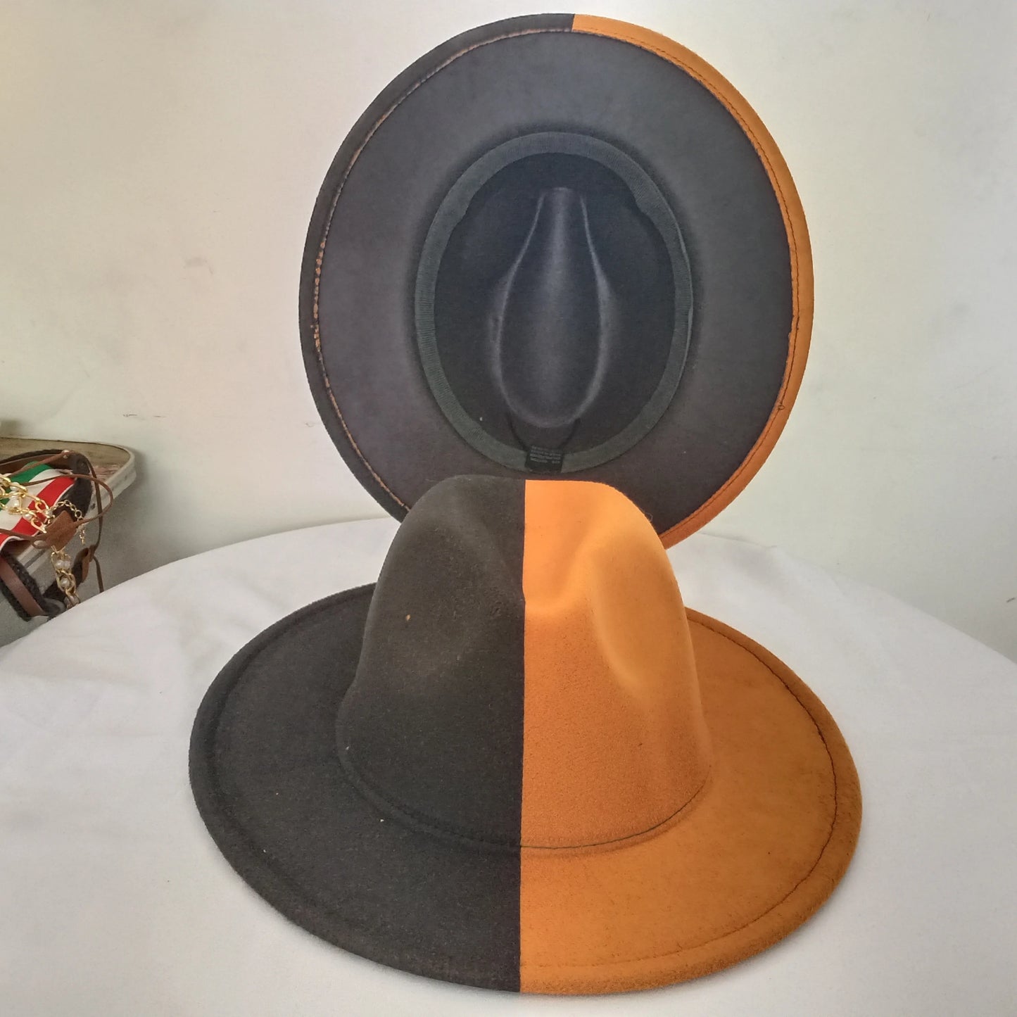 men hats feather men fedoras lady woolen felt church hat unisex  bowknot  jazz hat for men and women