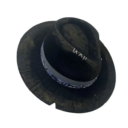 Wool hat, cowboy hat, old retro jazz top hat, hot autumn and winter felt hat in Europe and America