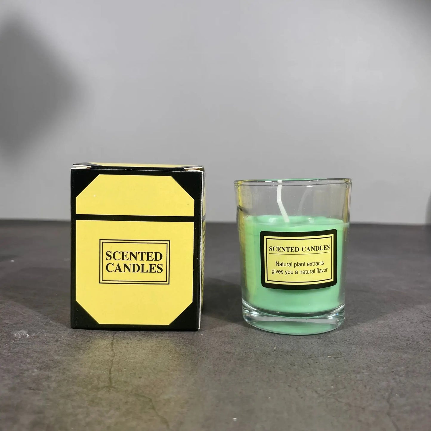 1PC Romantic Smokeless Soy Wax Candle - Glass Aromatherapy Gift Box Home Wedding Decor Companion Souvenir