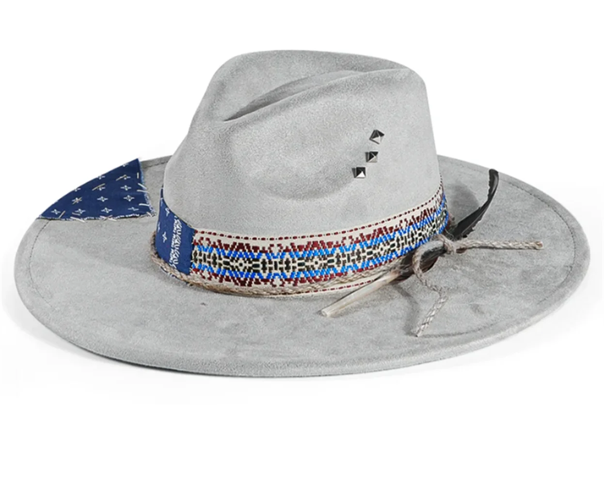 Handmade Fedora Hat suede Men's and Women's Hat feather vintage Fashion Jazz hat Top hats flat Panama sombrero mujer British hat