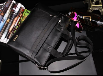 Men Briefcase Bag for Documents Designer Leather Luxury Brand Men's Business Travel Big Capacity A4 Document Organizer handbag