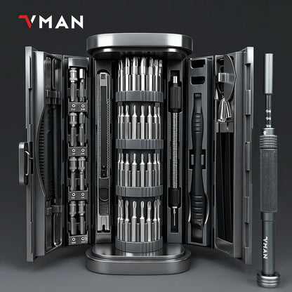 72in1 Mini Precision Screwdriver Set Magnetic Bits Manual Repair Tool Kit for iPhone PC Watch Computer Repair Gift bottle opener
