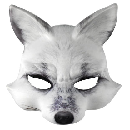 Animal Mask 3D Realistic Half Face Mask Halloween Carnival Masquerade Birthday Party Game Cosplay Costume Accessories Props