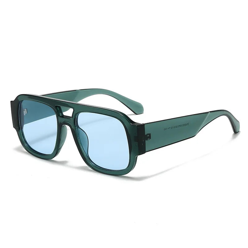 1-piece retro double-bridge fashion glasses, unisex, suitable for daily wear