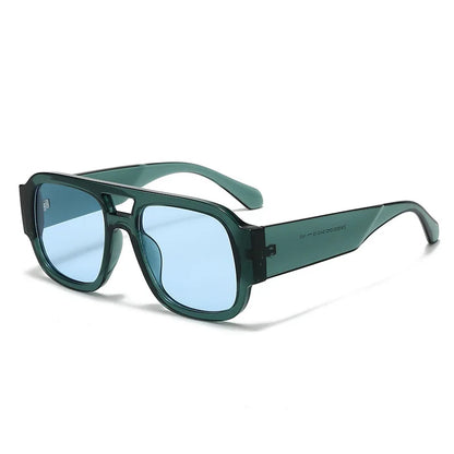 1-piece retro double-bridge fashion glasses, unisex, suitable for daily wear