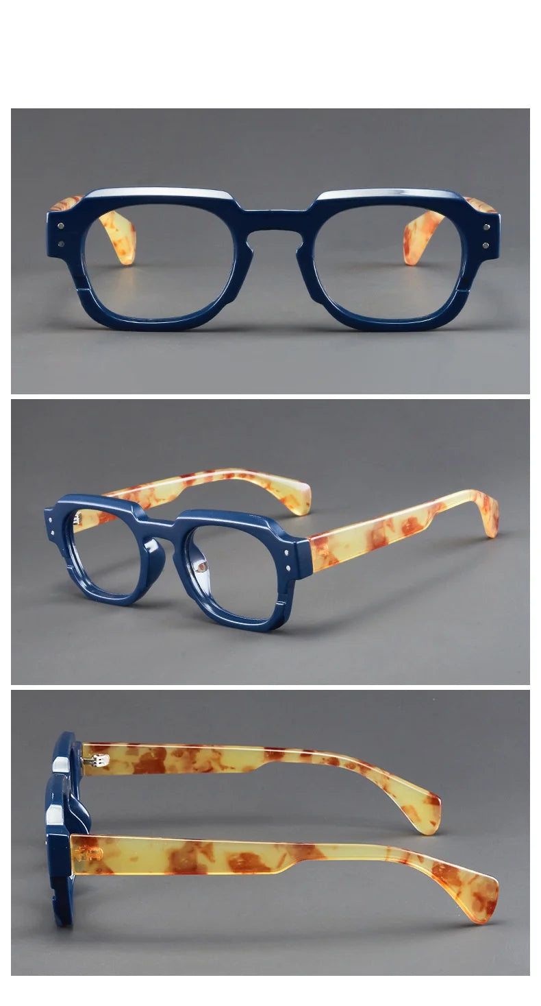 Korean Style Trendy Retro Square Irregular Glasses Frame Versatile Anti-Blue Light Glasses for Men and Women